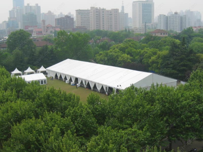 Carpa Blanca Clear Span para Grandes Bodas y Eventos