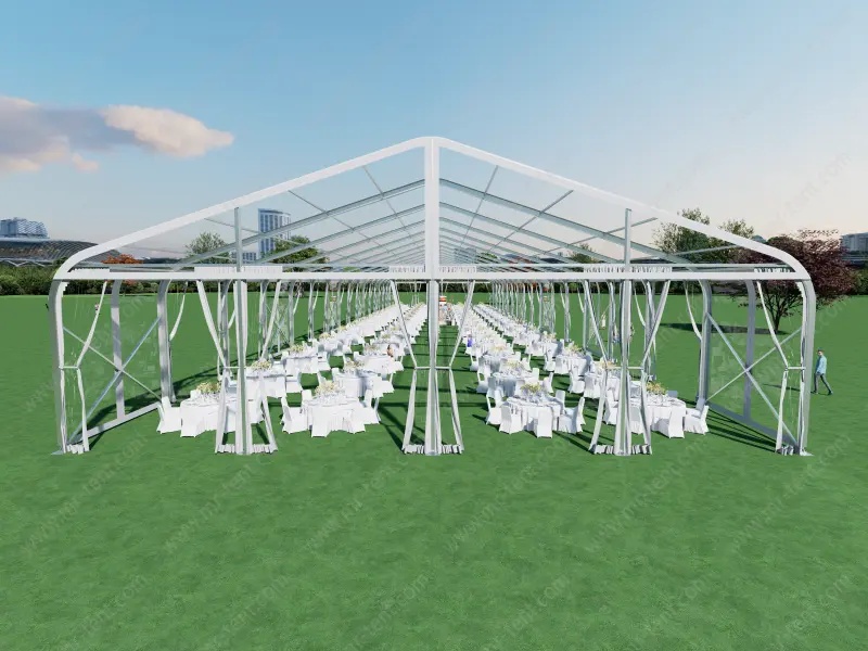 Carpa Curva Transparente para 500 Personas en Venta