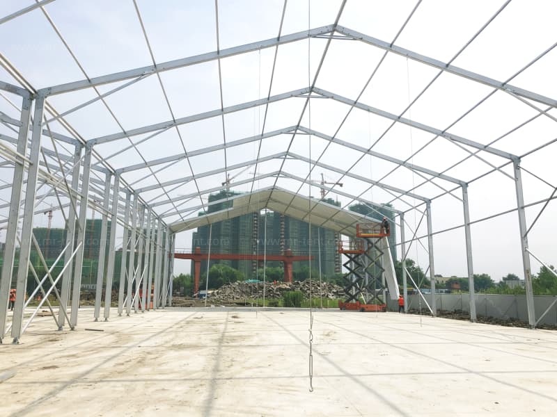 Carpa industrial de aluminio para almacén personalizable