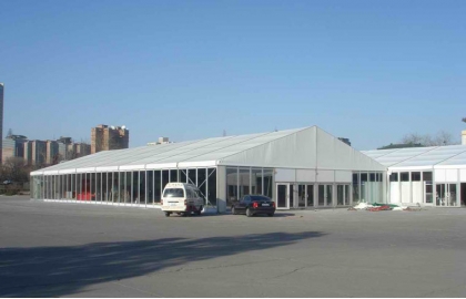 Permanent structure tent for exhibition