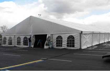 Exhibition tent 20x60m white