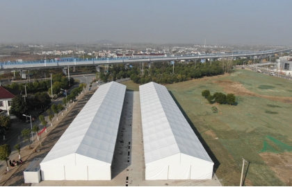 Big warehouse tent 15x90