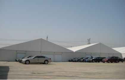 Aluminum warehouse storage tent