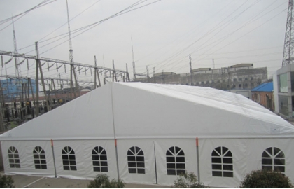 Fire retardant large industrial storage tent
