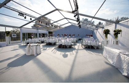 Luxury outdoor clear tent for wedding events