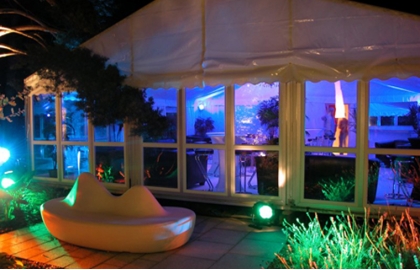 White Party Tent With Glass Wall