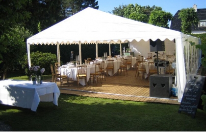 Temporary party tent outdoor