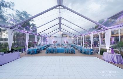 Clear wedding party tent