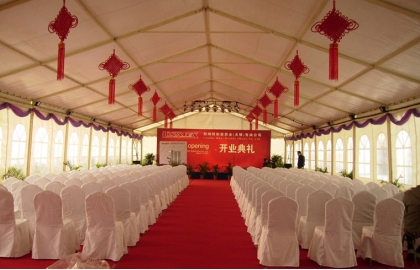Aluminum frame event tent with window