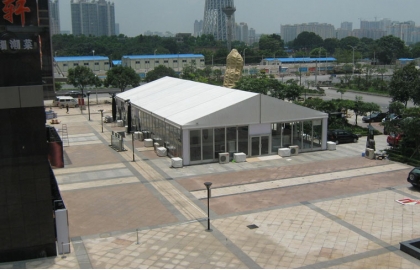 A Shape Glass Wall Exhibition Tent