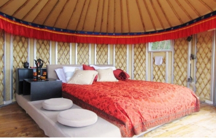 Luxury Mongolian yurt with nice decorations