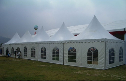 3x3m pagoda tent with transparent windows