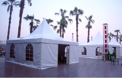 White Pagoda Tent With Windows
