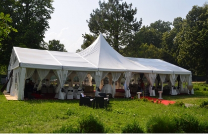 Luxury outdoor high peak wedding tent