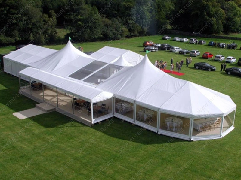 Tente extérieure pour événements d'affaires mariage tente mixte