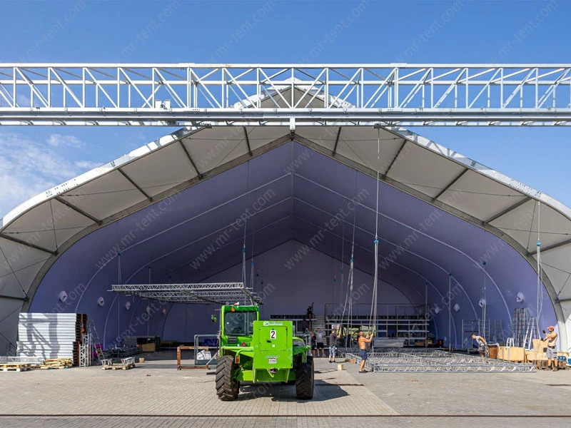 Carpas de almacenamiento temporal industrial con paredes de PVC, grandes carpas para almacenes