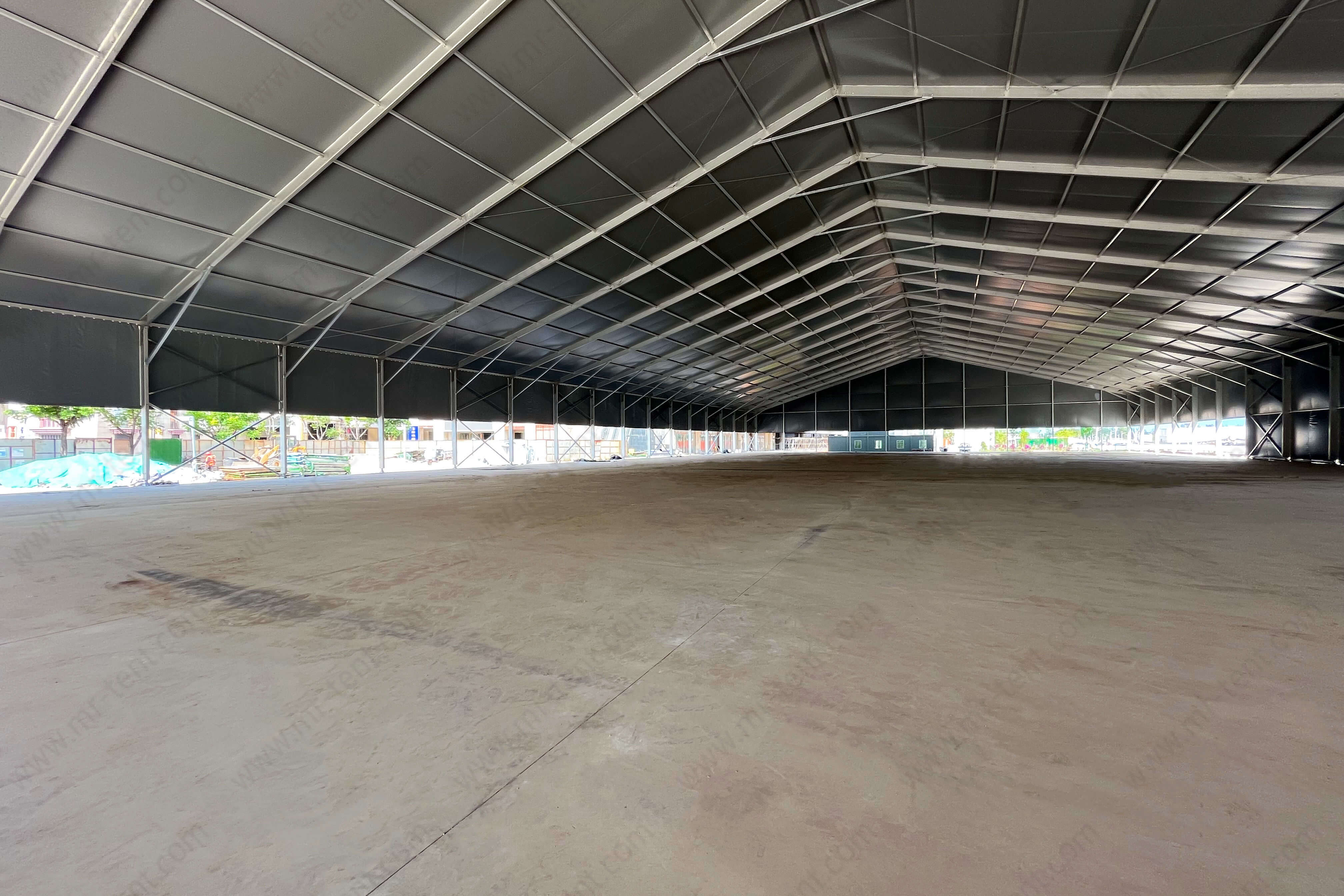 Outside Large Storage Tent Warehouse with Grey PVC
