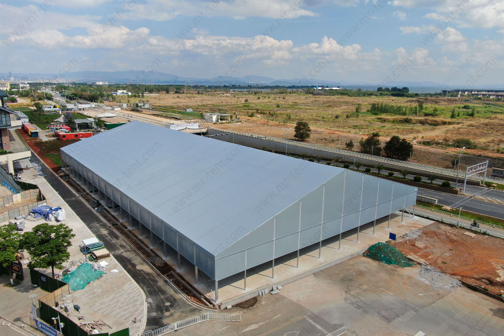 Outside Large Storage Tent Warehouse with Grey PVC