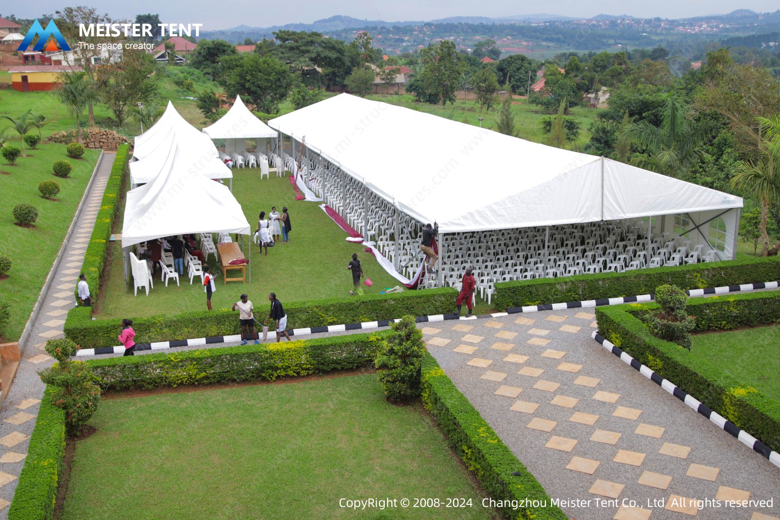 White Backyard Wedding Event Party Tent