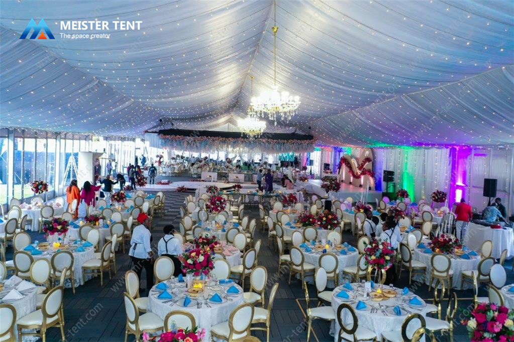 500 People Outdoor Glass Wall Wedding Party Tent