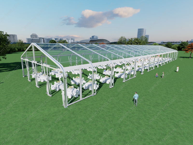 500 Seater Transparent Curve Tent for Sale