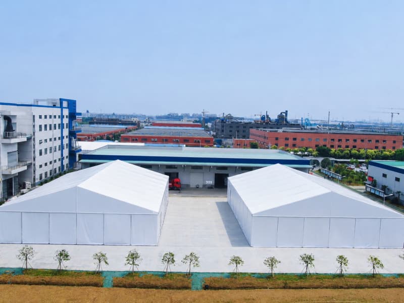 2 Sets of 30m Span Storage Aluminum Warehouse Tent