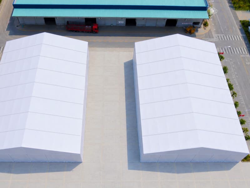 2 Sets of 30m Span Storage Aluminum Warehouse Tent