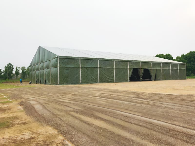 30m Span Camouflage Fabric Warehouse Tent