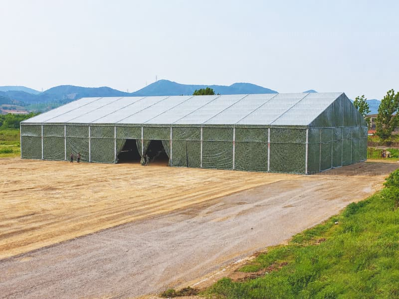 30m Span Camouflage Fabric Warehouse Tent