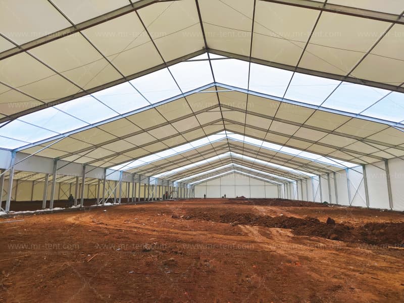 Two Sets of 32×123m Large Outdoor Permanent Storage Industrial Tent