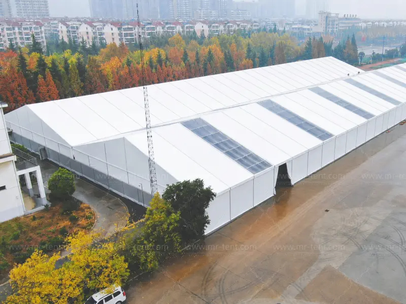 Two Sets of 32×123m Large Outdoor Permanent Storage Industrial Tent