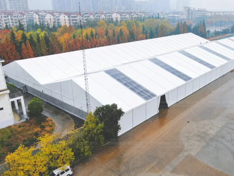 Two Sets of 32×123m Large Outdoor Permanent Storage Industrial Tent