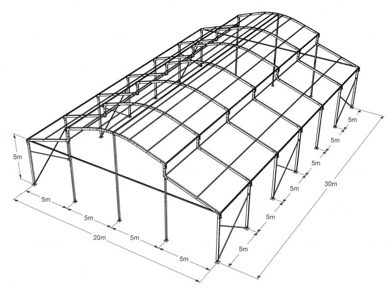 Transparent Wedding Party Tent Capacity 500-1000 people